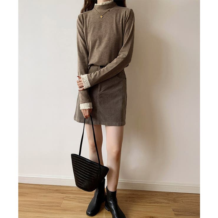 レースフリル付きハイネックリブニットソー | SUNSHINE CLOSET | 詳細画像22 