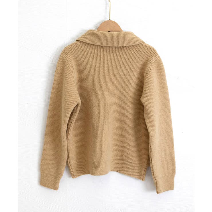 ポロカラーニットトップス ゴールドボタン | SUNSHINE CLOSET | 詳細画像32 