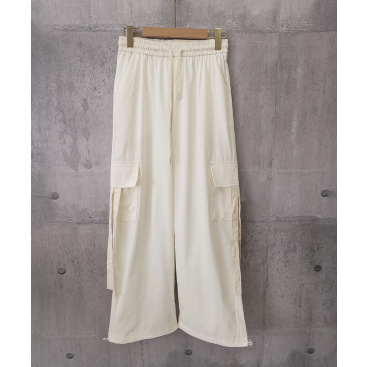 レディース ハイウエストナイロンワイドパンツ 韓国風ワークパンツ | SUNSHINE CLOSET | 詳細画像24 