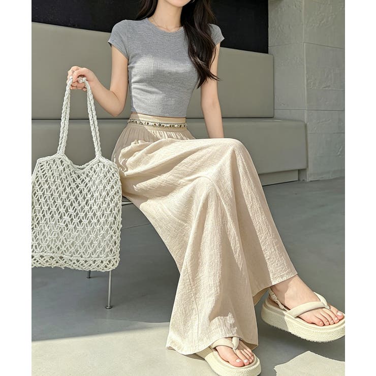 ロングパンツレディース リラックスイージーパンツ 脚長落ち感パンツゆったり | SUNSHINE CLOSET | 詳細画像11 