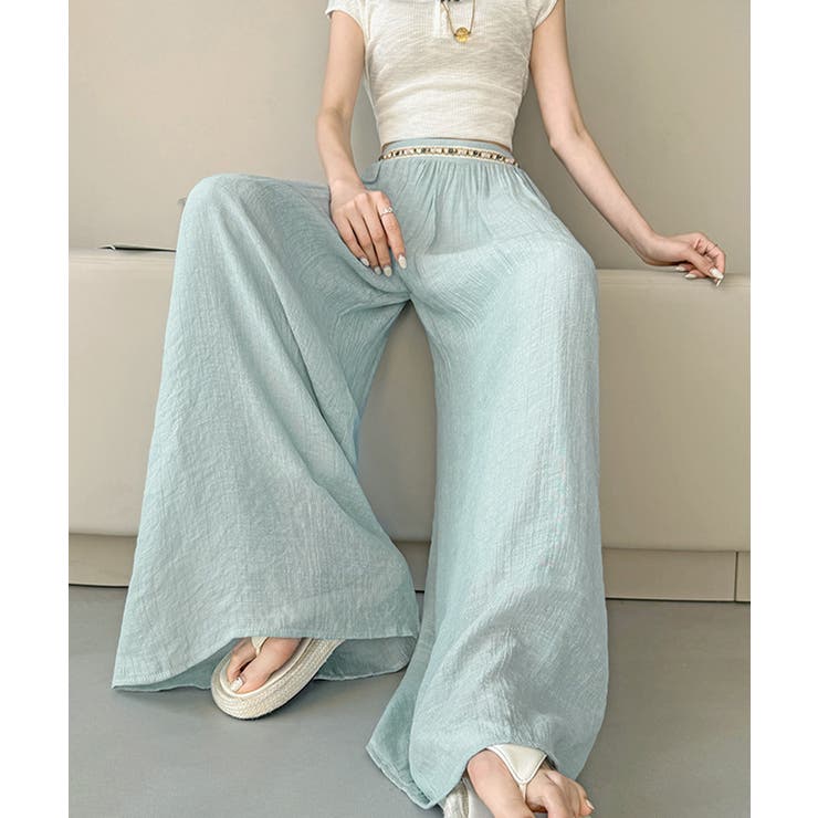 ロングパンツレディース リラックスイージーパンツ 脚長落ち感パンツゆったり | SUNSHINE CLOSET | 詳細画像20 