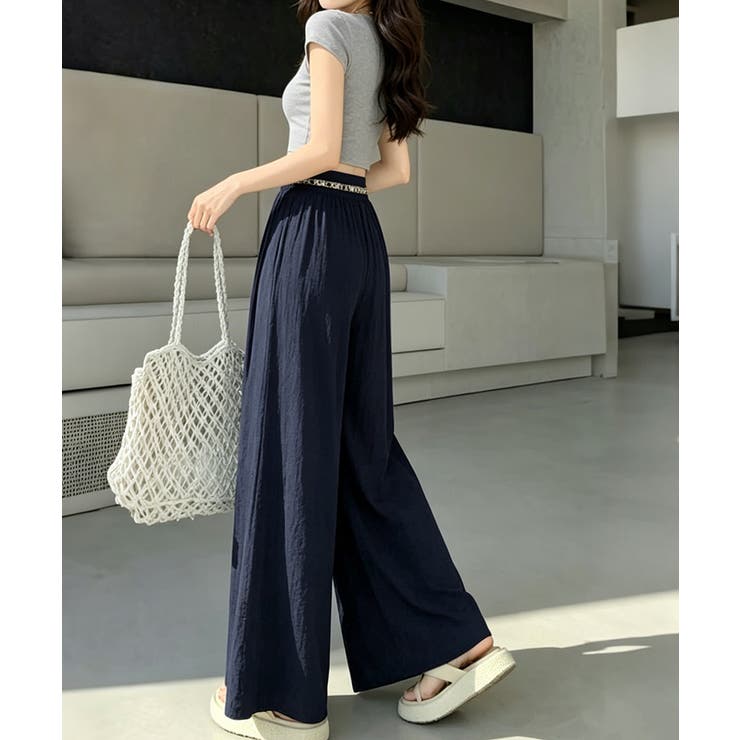 ロングパンツレディース リラックスイージーパンツ 脚長落ち感パンツゆったり | SUNSHINE CLOSET | 詳細画像3 