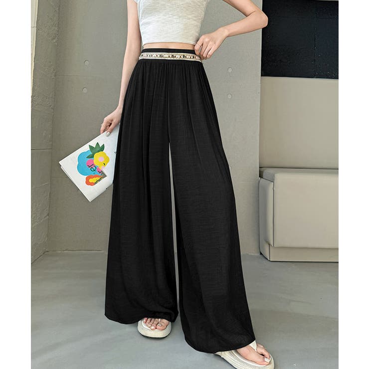 ロングパンツレディース リラックスイージーパンツ 脚長落ち感パンツゆったり | SUNSHINE CLOSET | 詳細画像5 