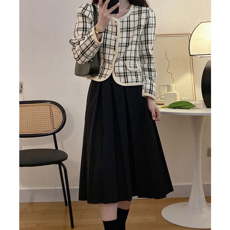 韓国風ツイードジャケット ライトアウター | SUNSHINE CLOSET | 詳細画像10 