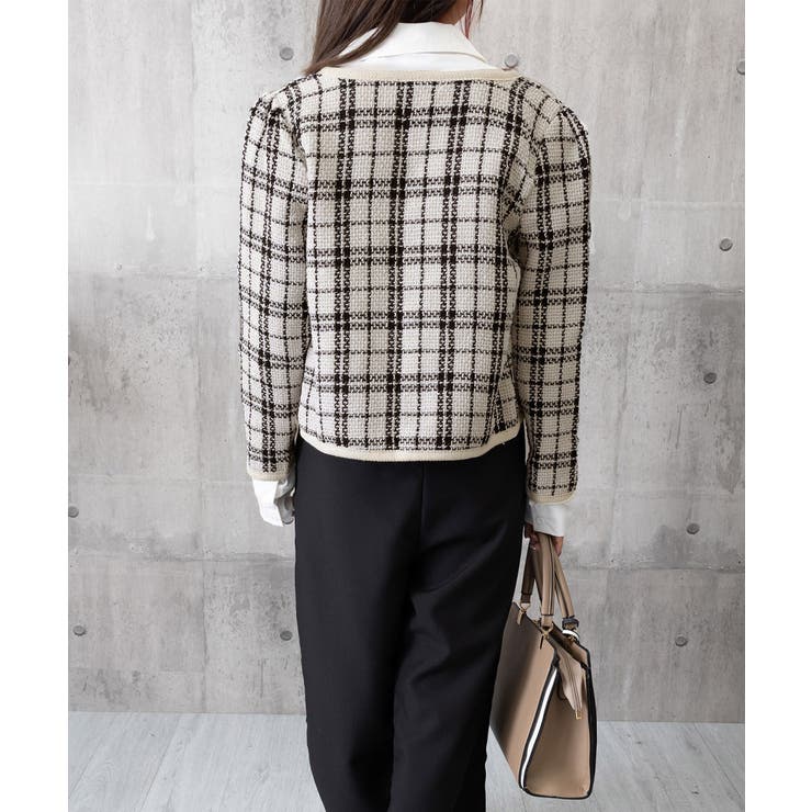 韓国風ツイードジャケット ライトアウター | SUNSHINE CLOSET | 詳細画像16 