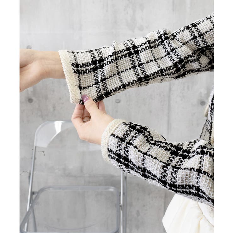 韓国風ツイードジャケット ライトアウター | SUNSHINE CLOSET | 詳細画像20 