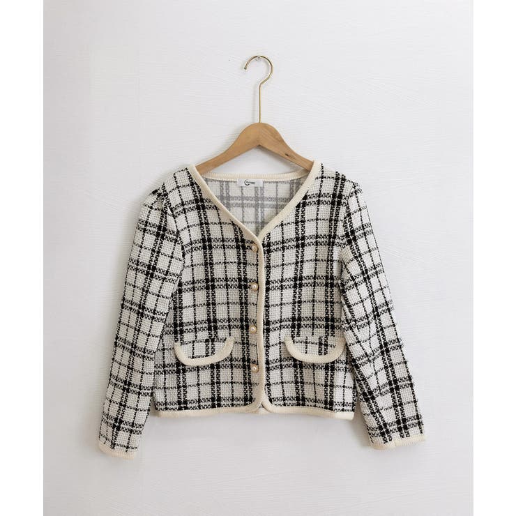 韓国風ツイードジャケット ライトアウター | SUNSHINE CLOSET | 詳細画像21 