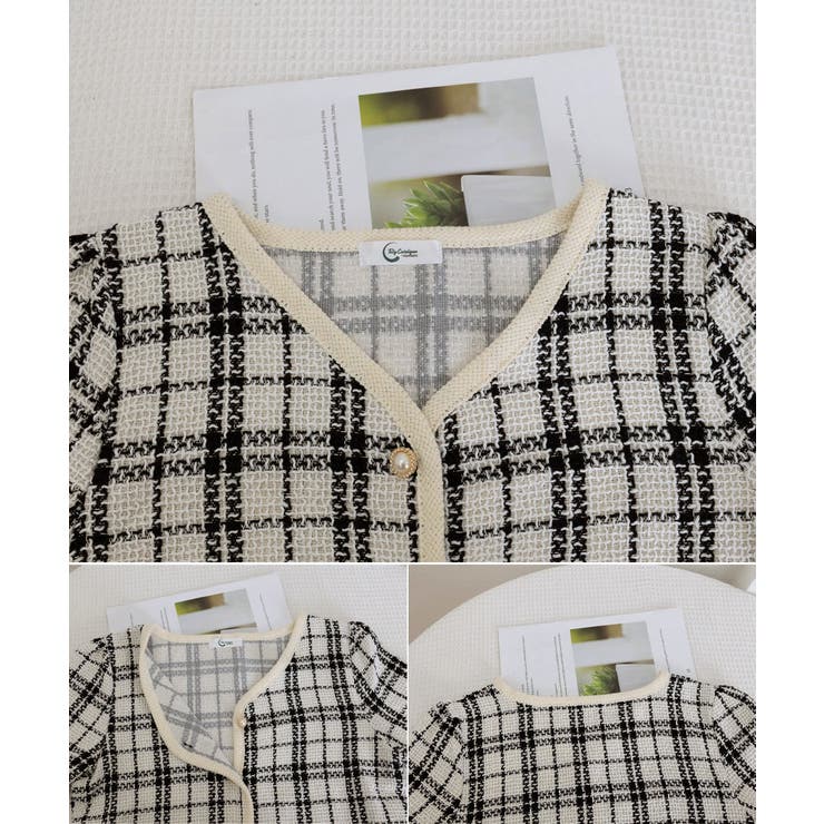 韓国風ツイードジャケット ライトアウター | SUNSHINE CLOSET | 詳細画像23 