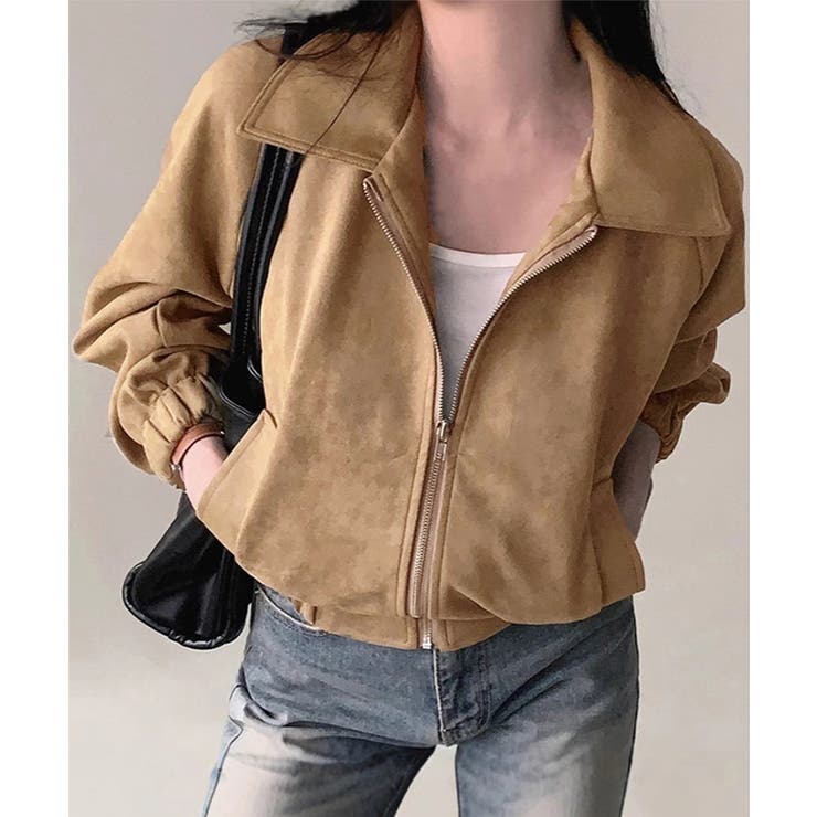 スエード調ジャケット韓国風ライトアウター | SUNSHINE CLOSET | 詳細画像1 