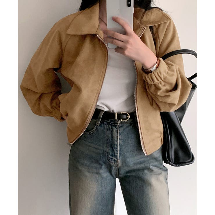 スエード調ジャケット韓国風ライトアウター | SUNSHINE CLOSET | 詳細画像2 