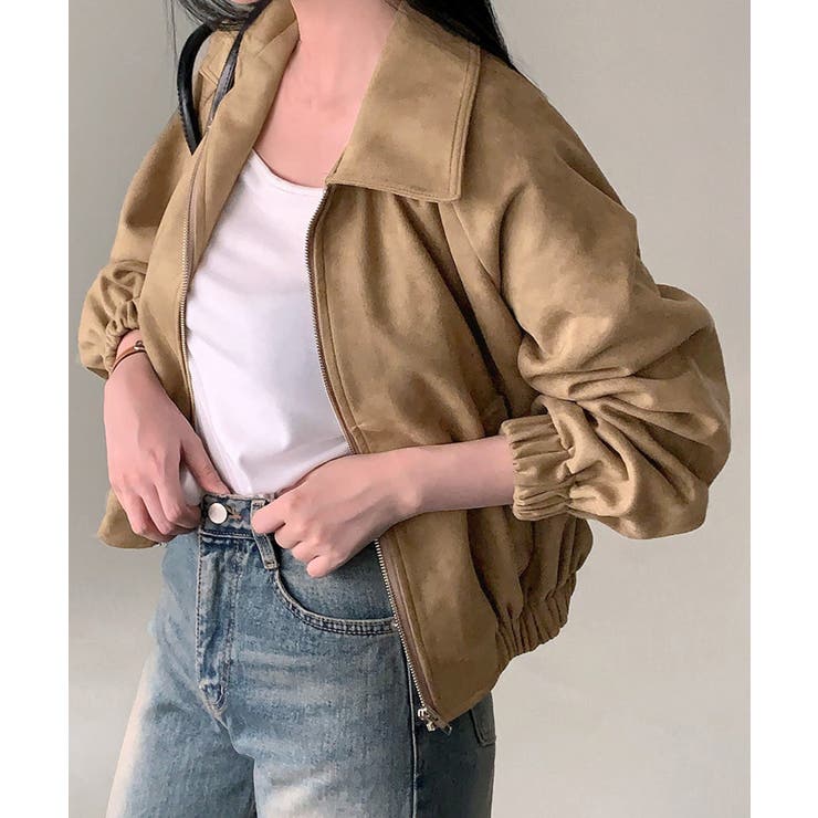 スエード調ジャケット韓国風ライトアウター | SUNSHINE CLOSET | 詳細画像3 