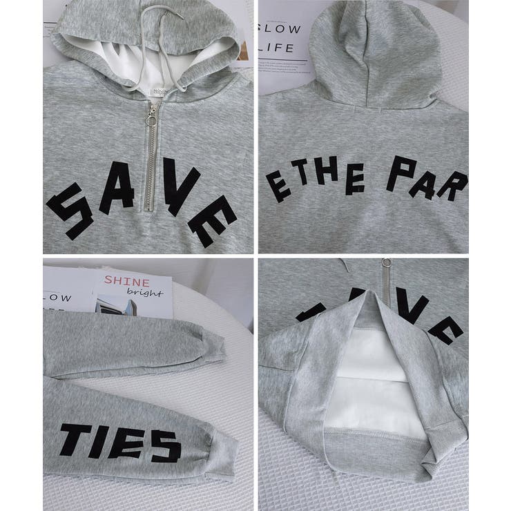 フード付きパーカーハーフジップフーディー | SUNSHINE CLOSET | 詳細画像20 