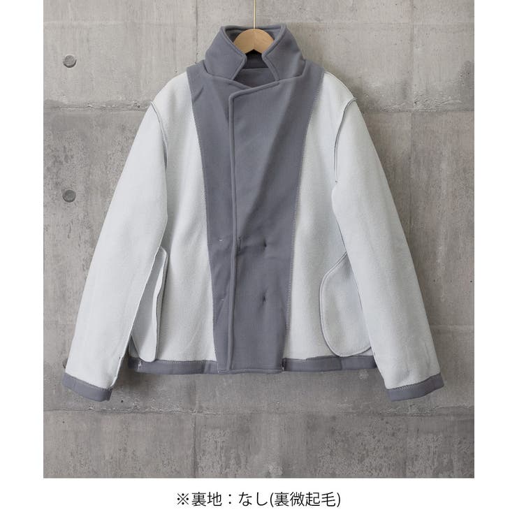 ウールタッチダブルブレストショートコート | SUNSHINE CLOSET | 詳細画像26 