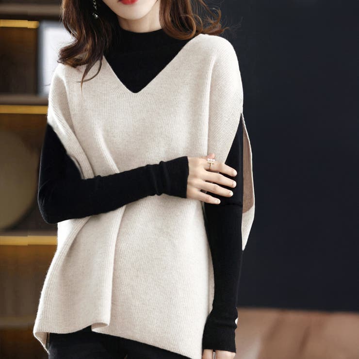 ニットベスト レディースチョッキ 重ね着 | SUNSHINE CLOSET | 詳細画像1 