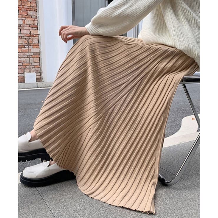 プリーツスカートフレアニットスカート秋冬 | SUNSHINE CLOSET | 詳細画像1 