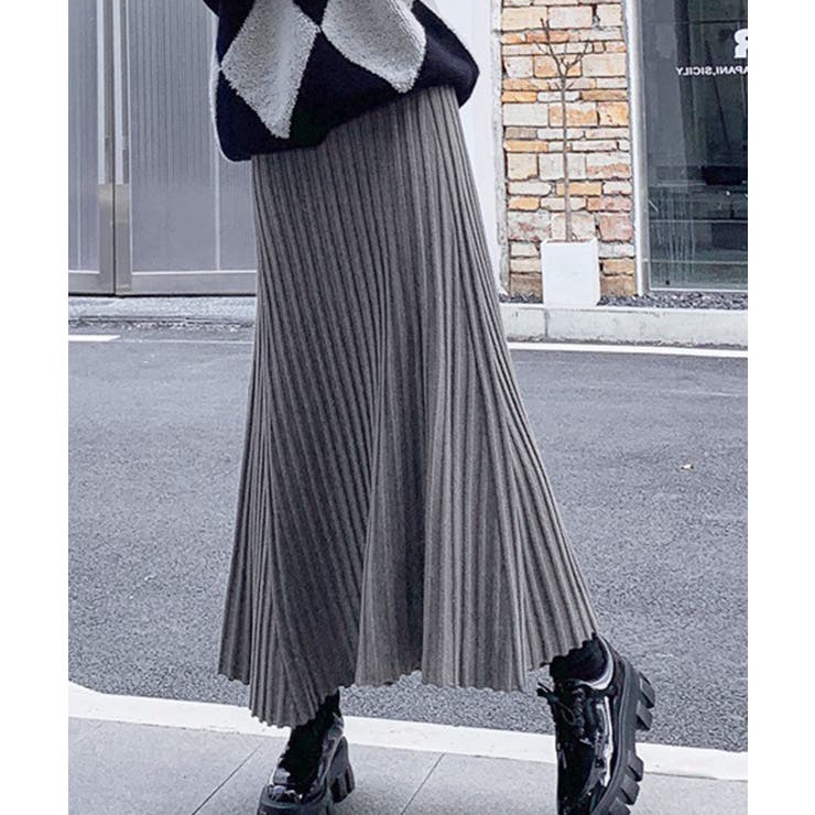 プリーツスカートフレアニットスカート秋冬 | SUNSHINE CLOSET | 詳細画像12 