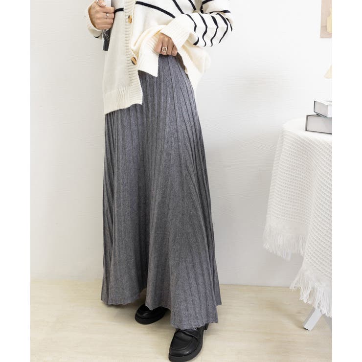 プリーツスカートフレアニットスカート秋冬 | SUNSHINE CLOSET | 詳細画像14 