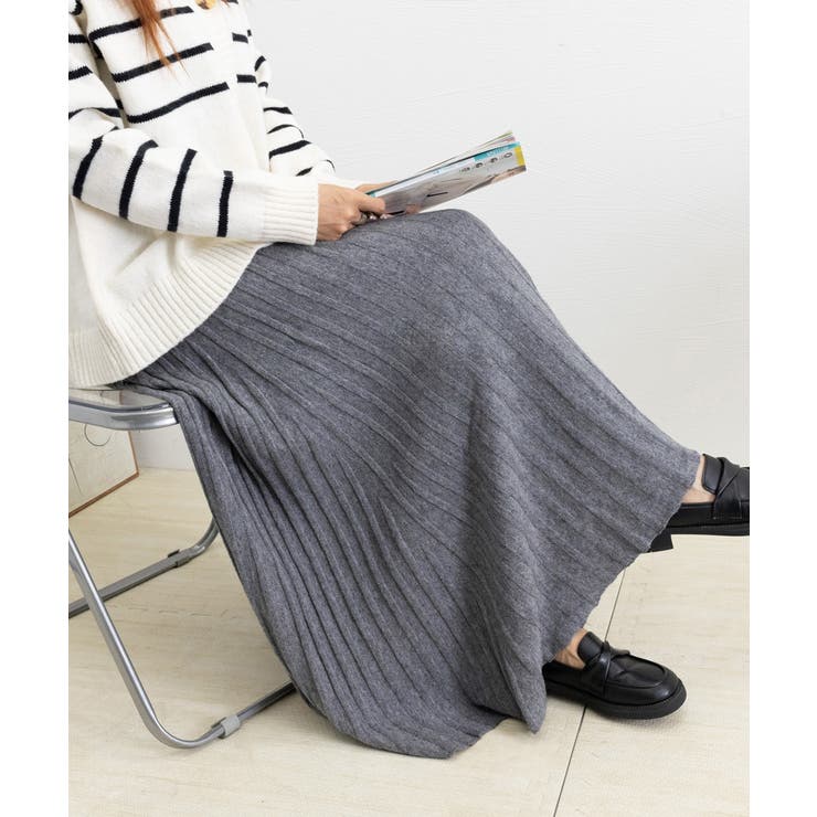 プリーツスカートフレアニットスカート秋冬 | SUNSHINE CLOSET | 詳細画像16 