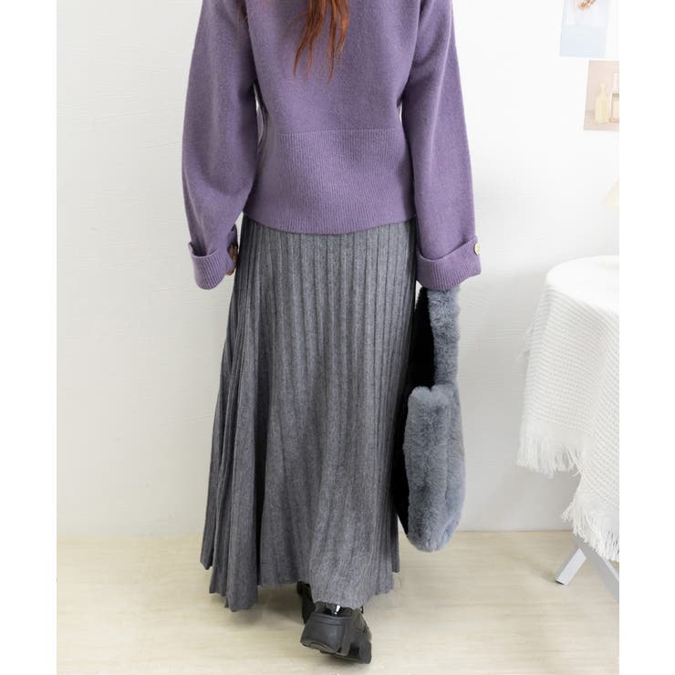 プリーツスカートフレアニットスカート秋冬 | SUNSHINE CLOSET | 詳細画像18 