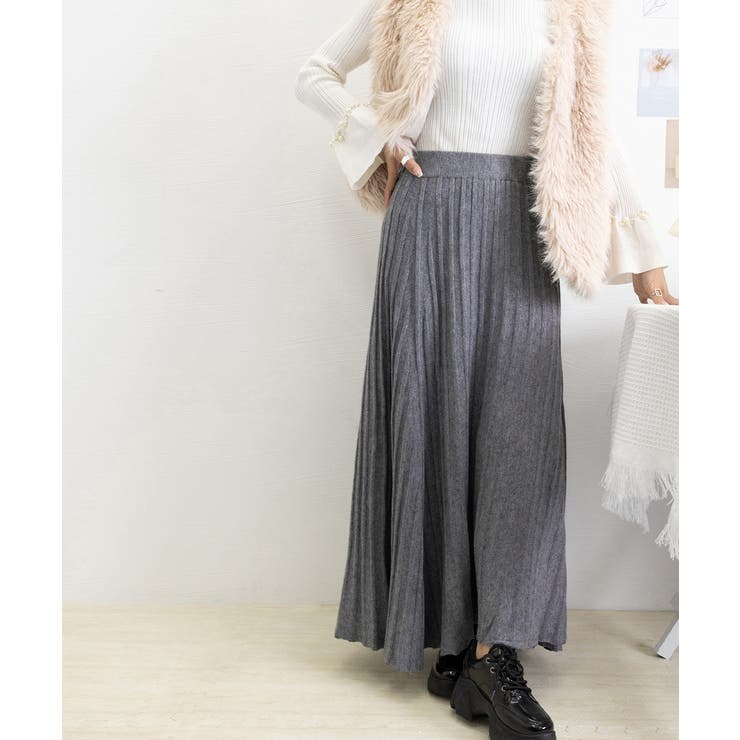 プリーツスカートフレアニットスカート秋冬 | SUNSHINE CLOSET | 詳細画像19 