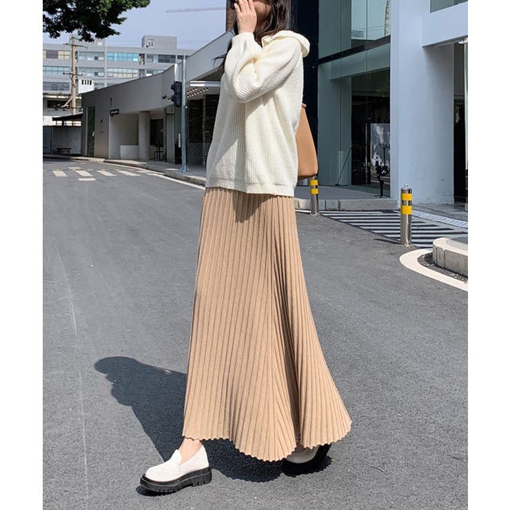 プリーツスカートフレアニットスカート秋冬 | SUNSHINE CLOSET | 詳細画像3 
