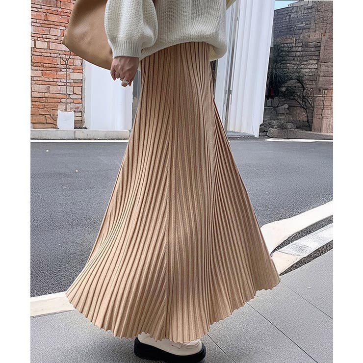 プリーツスカートフレアニットスカート秋冬 | SUNSHINE CLOSET | 詳細画像4 