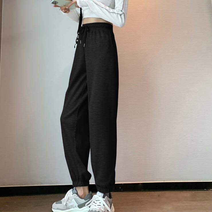 JACKBANNY ホワイト ワッフル生地 パンツ レディース Mサイズ スウェットパンツ ワッフル生地 韓国風[品番：AGCW0004885