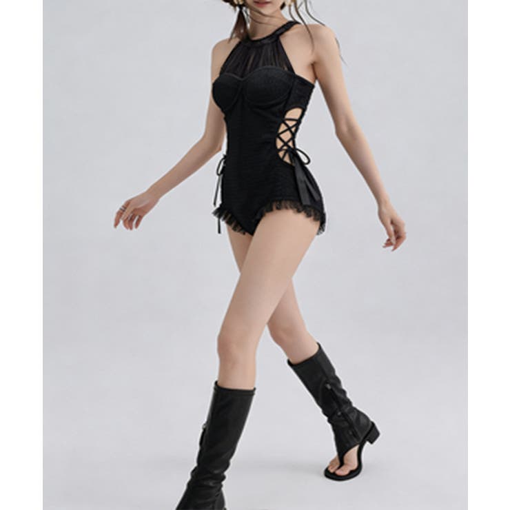 オールインワン水着 サイドレースアップ セクシー小胸盛れる水着 | SUNSHINE CLOSET | 詳細画像9 