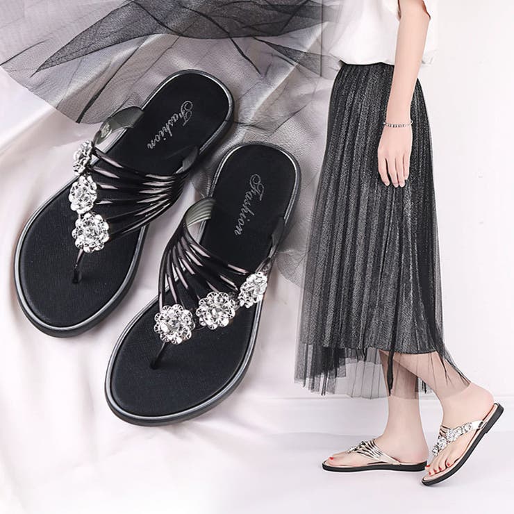 フラワートングサンダル レディース 夏靴 | SUNSHINE CLOSET | 詳細画像6 