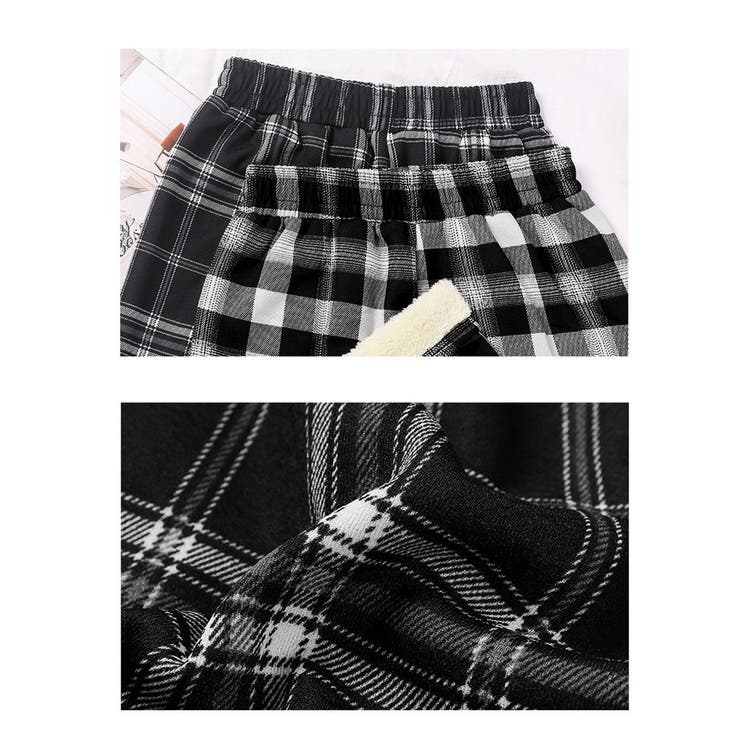 裏起毛チェック柄パンツ 裏ボアパンツ防寒 | SUNSHINE CLOSET | 詳細画像4 