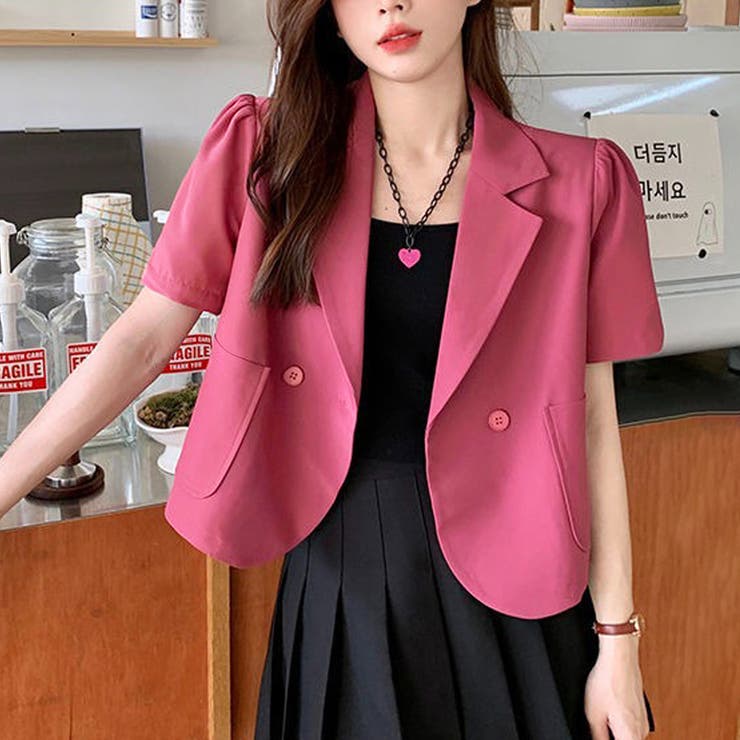 クロップド丈 半袖ジャケット レディース | SUNSHINE CLOSET | 詳細画像10 