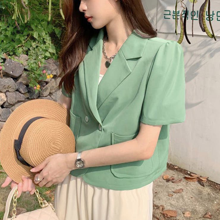 クロップド丈 半袖ジャケット レディース | SUNSHINE CLOSET | 詳細画像13 