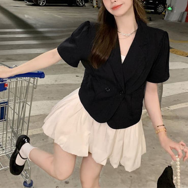 クロップド丈 半袖ジャケット レディース | SUNSHINE CLOSET | 詳細画像5 