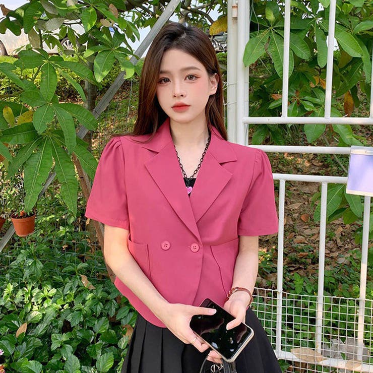 クロップド丈 半袖ジャケット レディース | SUNSHINE CLOSET | 詳細画像9 