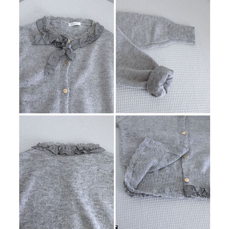 フリルカラーニットリボンカーディガン甘め | SUNSHINE CLOSET | 詳細画像20 