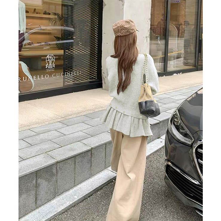 ニットトップス韓国風ペプラムニット春秋冬 | SUNSHINE CLOSET | 詳細画像18 