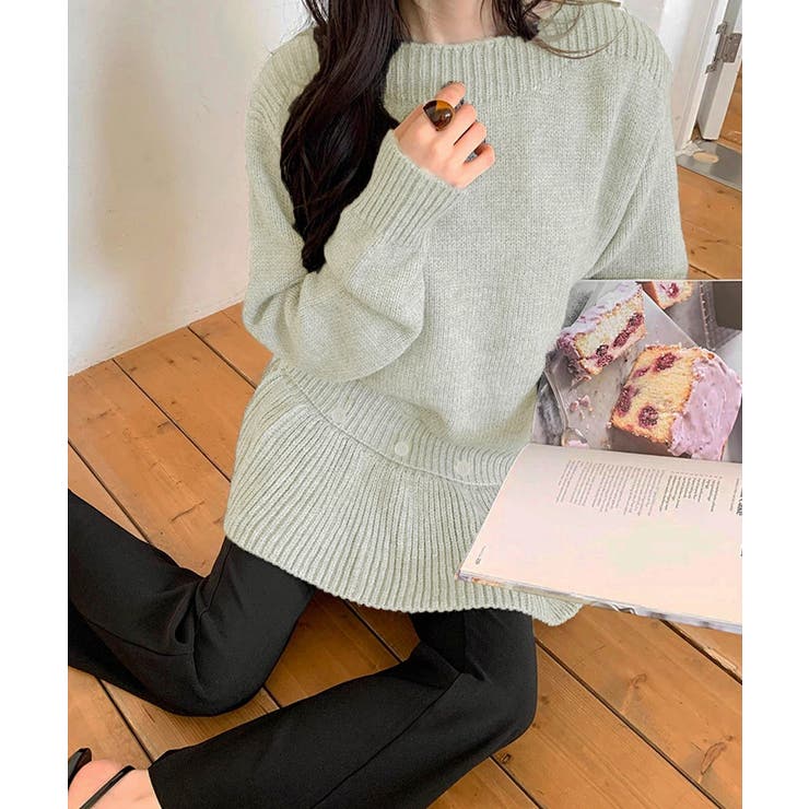 ニットトップス韓国風ペプラムニット春秋冬 | SUNSHINE CLOSET | 詳細画像19 