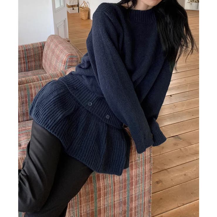 ニットトップス韓国風ペプラムニット春秋冬 | SUNSHINE CLOSET | 詳細画像23 