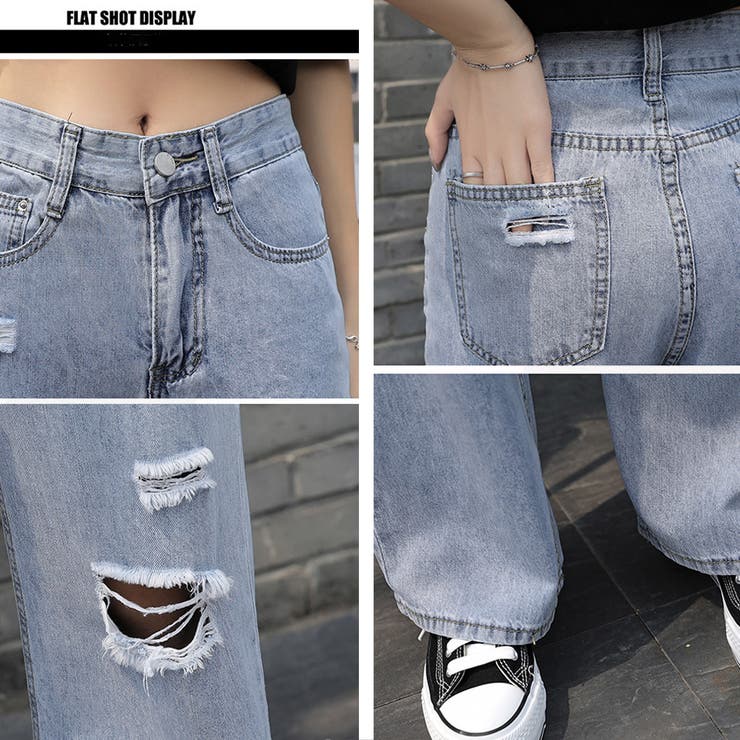 デニムパンツ ストレートパンツ 韓国風 | SUNSHINE CLOSET | 詳細画像3 