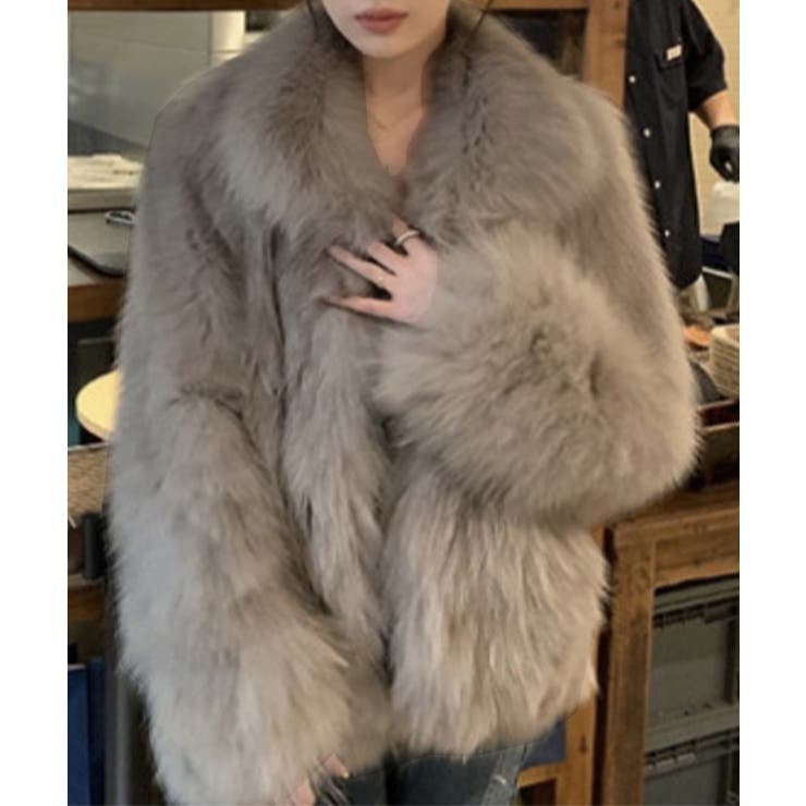 ふわふわフェイクファージャケットビッグ襟 | SUNSHINE CLOSET | 詳細画像14 