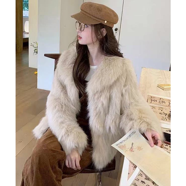 ふわふわフェイクファージャケットビッグ襟 | SUNSHINE CLOSET | 詳細画像4 