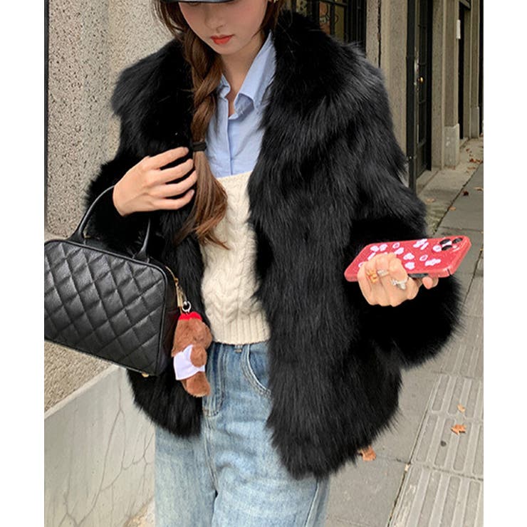 ふわふわフェイクファージャケットビッグ襟 | SUNSHINE CLOSET | 詳細画像7 