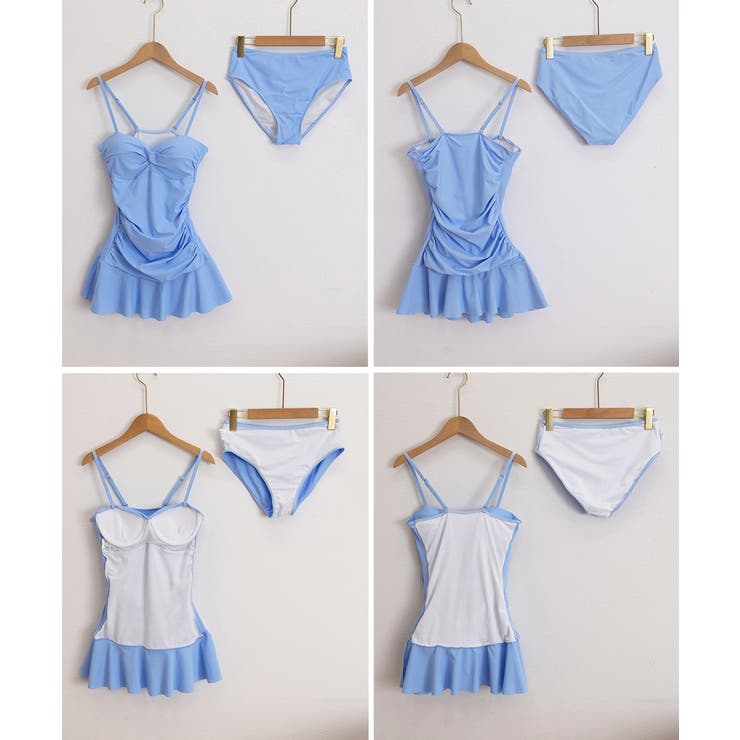 レディース水着2点セット ギャザーキャミワンピース ショーツ | SUNSHINE CLOSET | 詳細画像19 