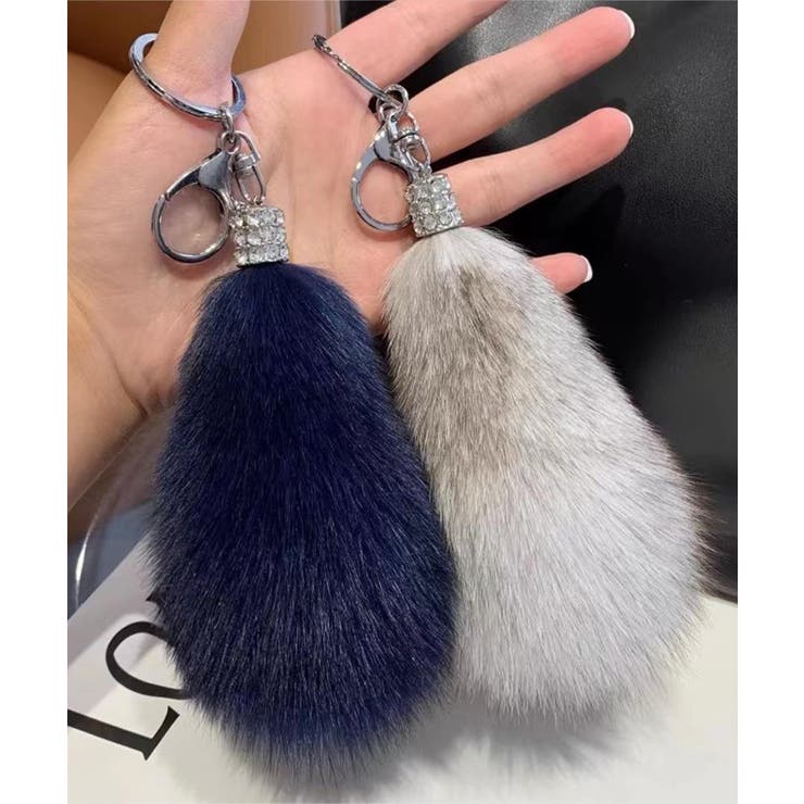 カラフル もこもこファーキーホルダー 可愛いバッグアクセサリー | SUNSHINE CLOSET | 詳細画像12 