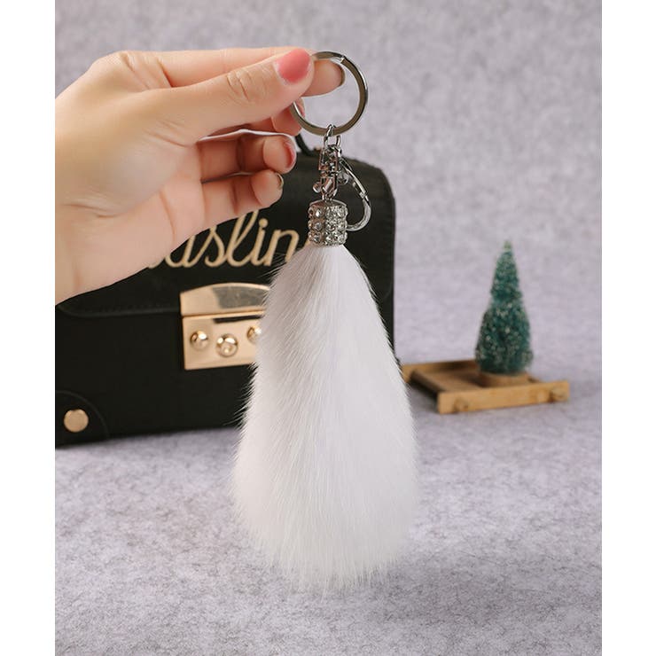 カラフル もこもこファーキーホルダー 可愛いバッグアクセサリー | SUNSHINE CLOSET | 詳細画像15 