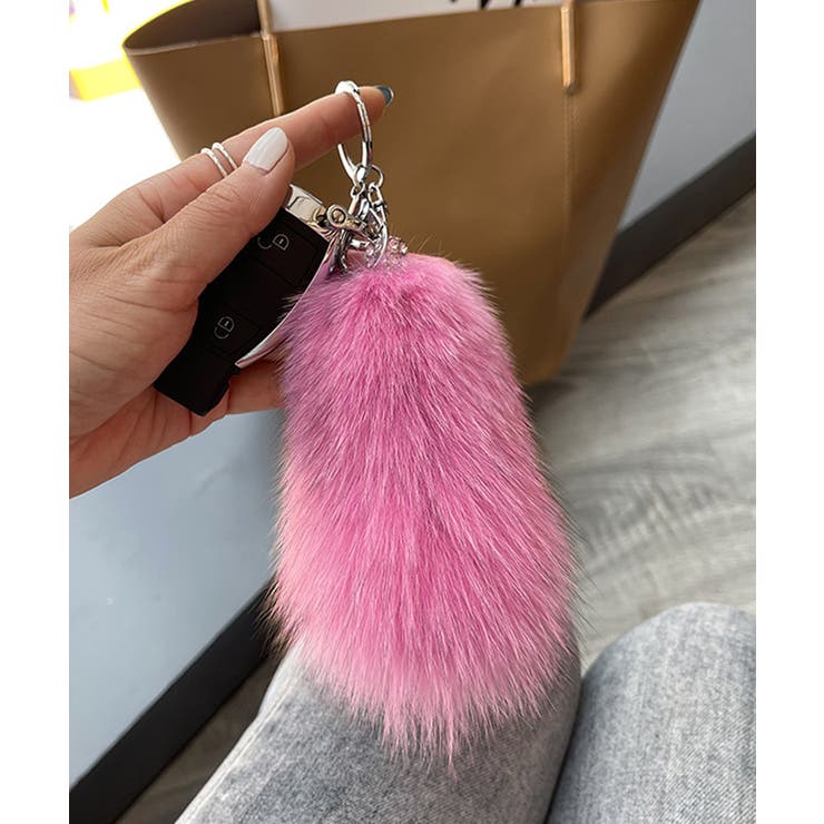 カラフル もこもこファーキーホルダー 可愛いバッグアクセサリー | SUNSHINE CLOSET | 詳細画像24 