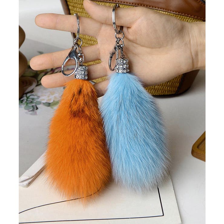 カラフル もこもこファーキーホルダー 可愛いバッグアクセサリー | SUNSHINE CLOSET | 詳細画像30 
