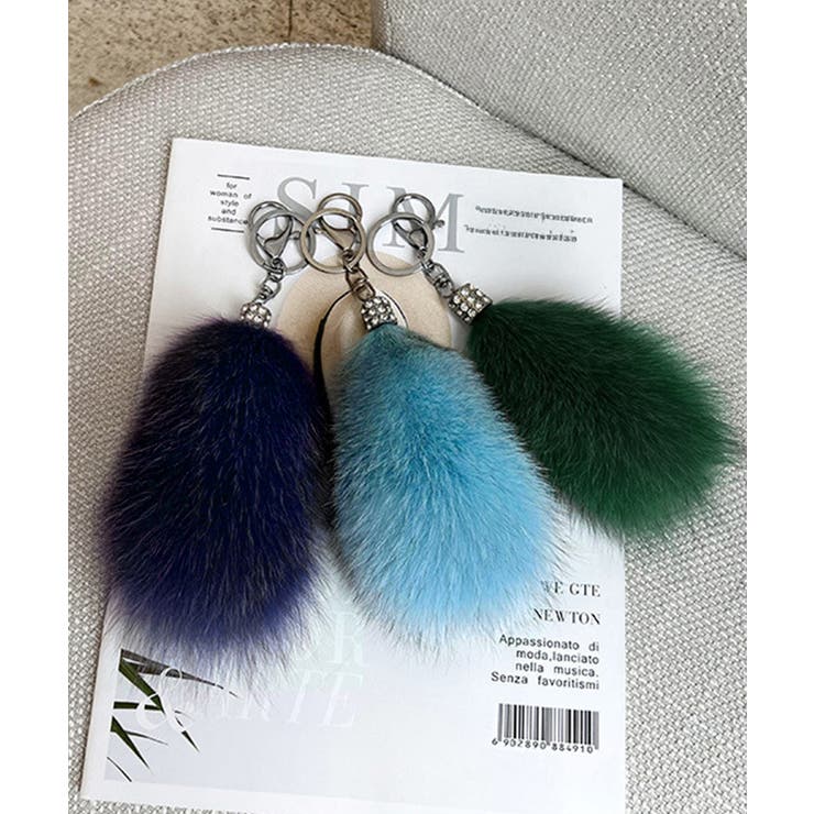 カラフル もこもこファーキーホルダー 可愛いバッグアクセサリー | SUNSHINE CLOSET | 詳細画像7 