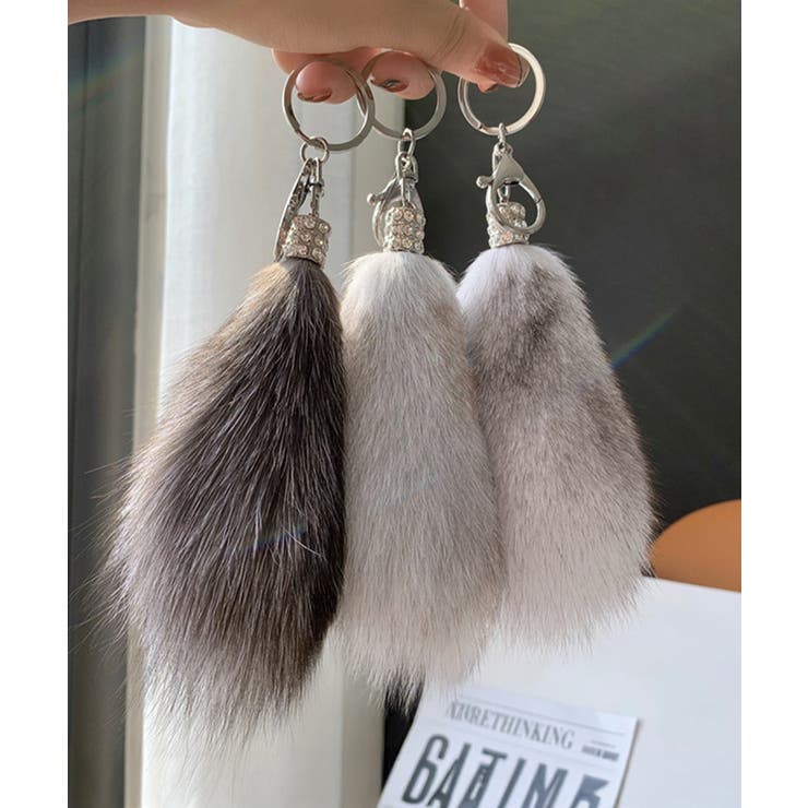 カラフル もこもこファーキーホルダー 可愛いバッグアクセサリー | SUNSHINE CLOSET | 詳細画像8 