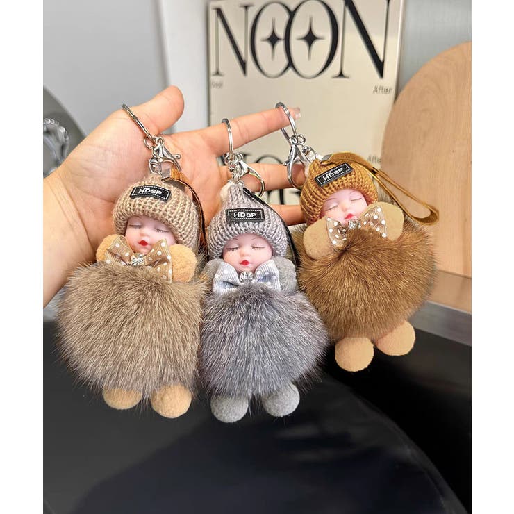 韓国風 ふわふわドールチャーム ぬいぐるみチャーム | SUNSHINE CLOSET | 詳細画像6 